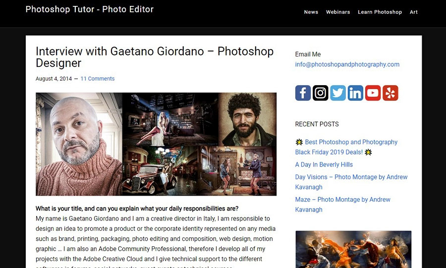 Interview with Gaetano Giordano – Photoshop Designer